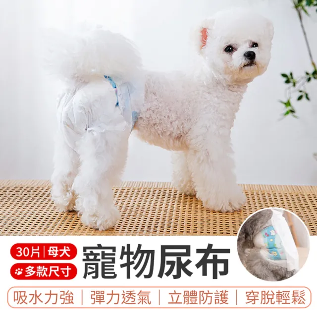 【御皇居】寵物尿布-母犬30片(吸水強 超親膚 好穿脫)