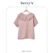 【betty’s 貝蒂思】百褶跳色壓線翻領雪紡襯衫(共二色)