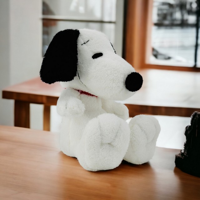 【PEANUTS】史努比絨毛娃娃玩偶(25CM 史努比 10吋史努比娃娃 坐姿款 3410010-1)