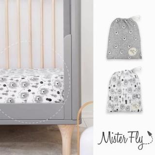 【澳洲 Mister fly】時尚手繪風動物純棉嬰兒床罩(獅子森林.小熊)