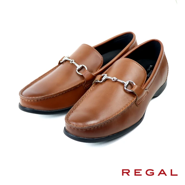 【REGAL】時尚質感馬銜扣樂福鞋 棕色(JZ02-BR)