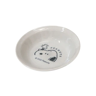 【Kamio】SNOOPY 史努比 陶瓷點心盤 陶瓷盤子 13.5cm 特寫 灰(餐具雜貨)
