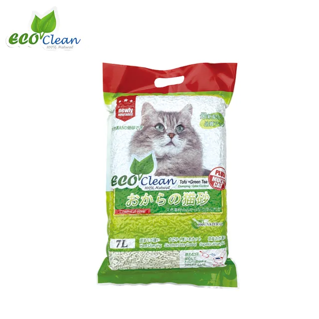 【ECO 艾可】豆腐貓砂7L-原味/綠茶/玉米/活性炭(貓砂)