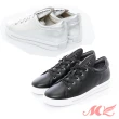 【MK】休閒運動風-真皮簡約兔耳休閒厚底鞋-黑色/銀灰色(兩色)