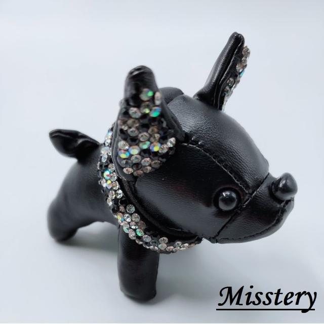 【Misstery】鑰匙圈鑽法鬥犬吊飾小-黑(鑰匙圈/包包吊飾)
