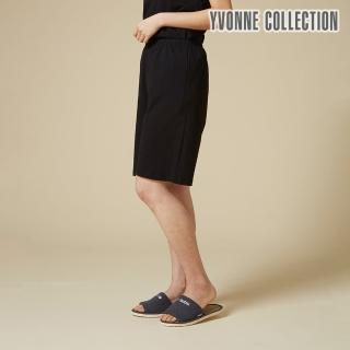 【YVONNE 以旺傢飾】寬版五分褲(黑)