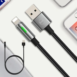 【MCDODO】USB to Lighting 王者系列 第三代智能斷電蘋果充電線 自動補電 iPhone快充數據傳輸線