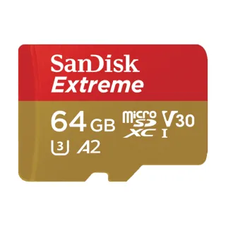 【SanDisk 晟碟】Extreme microSDXC  V30 A2 64GB  170MB/s記憶卡(平行輸入)