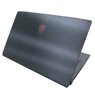 【Ezstick】MSI GF75 9SC GF75 8RD 黑色立體紋機身貼(含上蓋貼、鍵盤週圍貼)