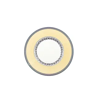 【Villeroy & Boch】德國唯寶Audun奧頓17.5CM點心盤-Fleur黃邊花環(德國製百年瓷器)