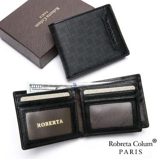 【Roberta Colum】尊爵格調頭層牛皮8卡2照左右翻短夾