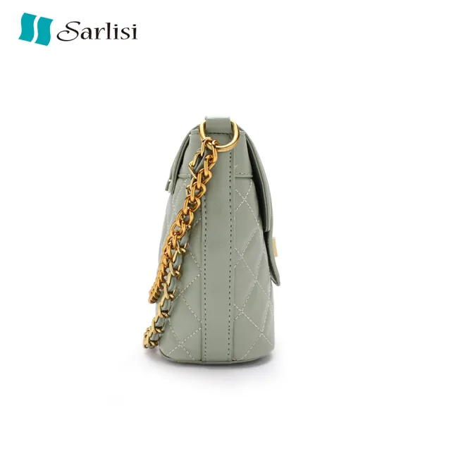 【Sarlisi】夏麗絲女包新款夏季時尚小香風菱格鏈帶包淑女手提側肩斜背水桶包