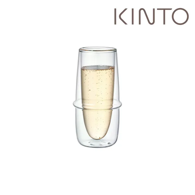 【Kinto】KRONOS雙層玻璃香檳杯160ml