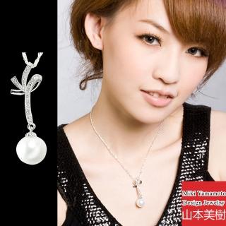 【山本美樹】花情 貝珠奧地利水晶項鍊(MIT)