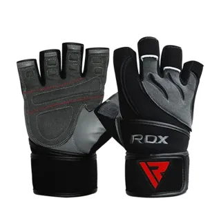 【RDX】重訓舉重專用 真皮革健身手套 WGL- S2B(專業健身手套 重訓 舉重 真皮 全皮 防滑)