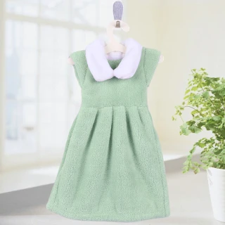 【G+ 居家】珊瑚絨造型擦手巾(可愛洋裝-淺綠)