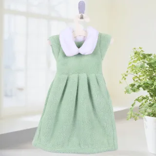 【G+ 居家】珊瑚絨造型擦手巾(可愛洋裝-淺綠)