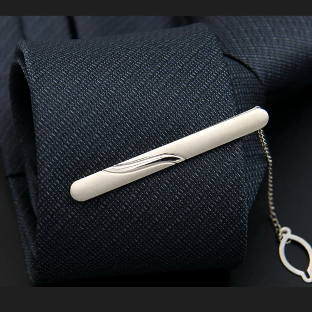 【拉福】造型6CM曲線領帶夾領夾(附盒)