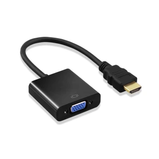 【LineQ】HDMI to VGA轉接線 HDMI轉VGA 電腦轉電視-音源版