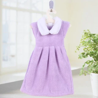 【G+ 居家】珊瑚絨造型擦手巾(可愛洋裝-淺紫)