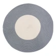 【收納職人】日系慢活厚棉線編織大地毯-藍色+白色拼接