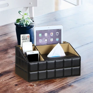 【巴芙洛】多功能梯形造型皮革紙巾盒(面紙盒/收納/多功能/衛生紙盒)