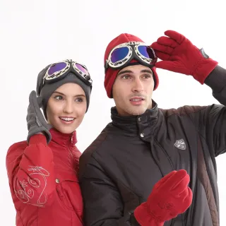 【Vital Salveo 紗比優】防風保暖十字線圓頂帽-灰色酒紅色(男女冬日遠紅外線防風防水保暖休閒帽-台灣製造)