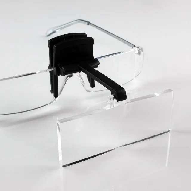 【Eschenbach】laboCLIP 1.7x/2.5D/74x28mm 德國製眼鏡夾式工作用放大鏡(164617)
