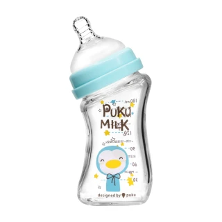 【PUKU藍色企鵝】倍特曲線玻璃奶瓶180ml