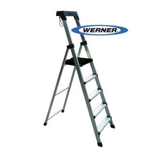 【WERNER】5階 大平臺家用鋁梯/安全梯(P275AS)