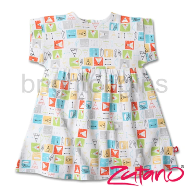 【美國ZUTANO】短袖洋裝~寶寶款(花園帳篷-24個月)