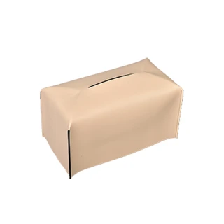 【收納職人】北歐ins創意輕奢皮革面紙盒/收納袋_米白色(收納袋 收納盒 小物收納 收納用品)