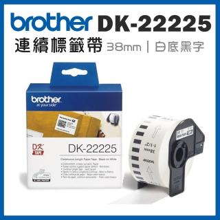 【brother】DK-22225★耐久型紙質連續標籤帶 38mm 白底黑字