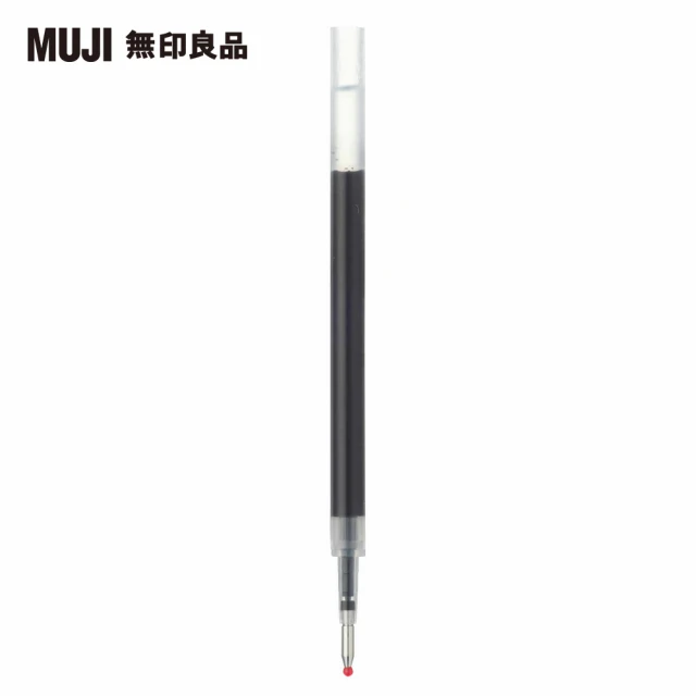 【MUJI 無印良品】自由換芯滑順膠墨筆芯/黑0.5mm