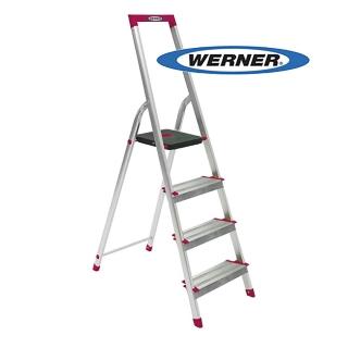 【WERNER】4階 鋁合金大平臺家用鋁梯/A字梯(L234R-5)