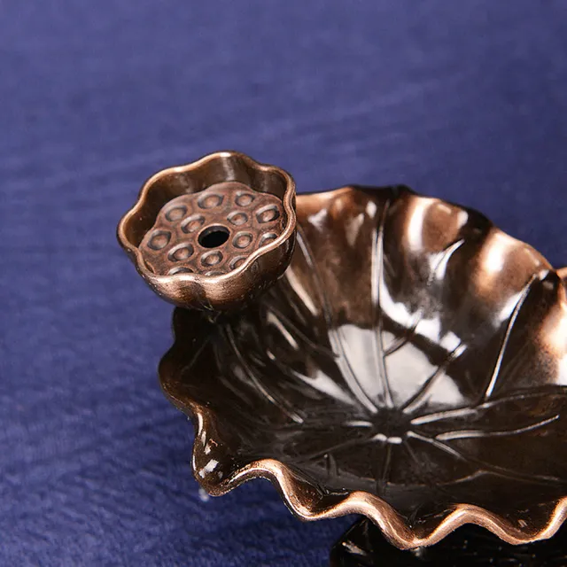 銅 細工 彩藍蓮華龍弔り式香炉 倒流香 装飾品 現代工芸品 美術品 置物 銅 細工 彩藍蓮華龍弔り式香炉 倒流香 装飾品 現代工芸