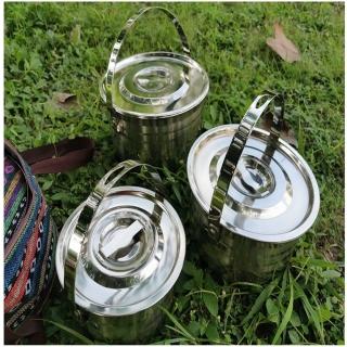 【May Shop】不鏽鋼套鍋組 含民族風收納袋