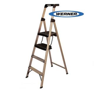 【WERNER】優雅金大平臺家用鋁梯(234T-3AS)