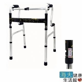 【海夫健康生活館】恆伸機械式助行器 未滅菌 1吋 全鋁合金 R型 扁圓管 固定+搖擺 助行器 顏色隨機(ER-3438)