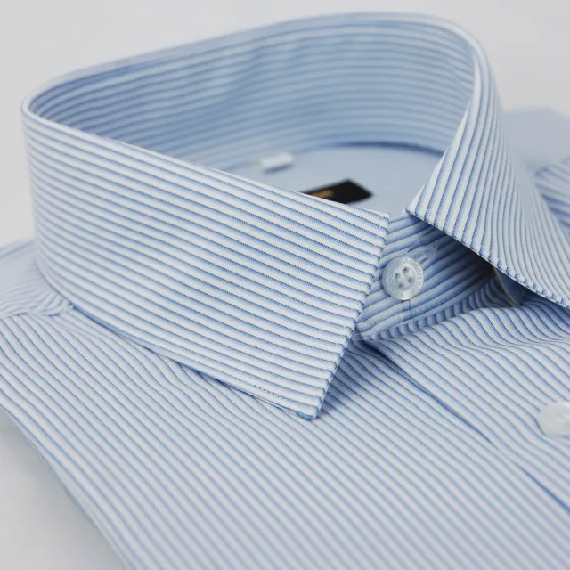 【金安德森】藍色條紋吸排窄版長袖襯衫-fast
