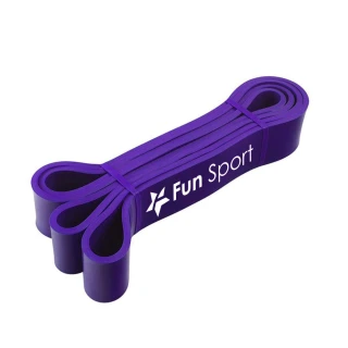 【Fun Sport】健力環-乳膠環狀彈力阻力帶-紫-(阻力圈 彈力帶 拉力繩 橡筋帶)