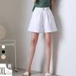 【MsMore】比利時香車樂游活潑寬鬆棉麻涼爽短褲#104707(3色)