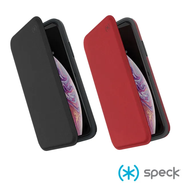 【Speck】iPhone Xs/X Presidio Folio針織紋側翻防摔皮套