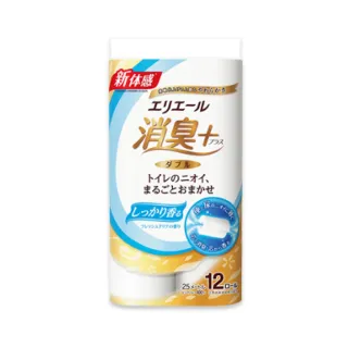【日本大王】elleair抑臭+天然淨味捲筒衛生紙潔淨12捲入(舒香型)