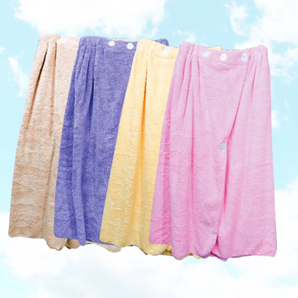 【OKPOLO】台灣製造長毛絨浴裙(加厚柔軟吸水)