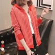【MsMore】韓國女團休閒時尚條紋連帽毛織外套#103330(4色)