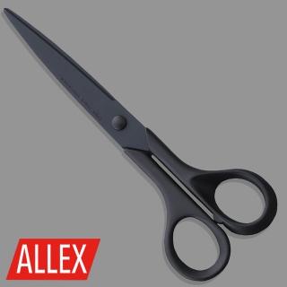 【ALLEX林刃物】Desk系列-黑刃不粘膠事務剪175mm(15124)