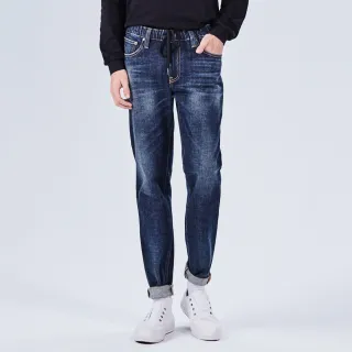 【BRAPPERS】男款 中低腰彈性鬆緊帶八分褲(藍)