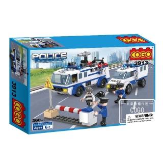 【COGO】積木 警察系列 攔檢套裝-3913(益智玩具/兒童玩具//聖誕禮物/交換禮物)