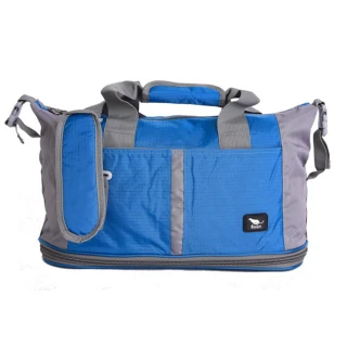 【COUGAR】可加大 可掛行李箱 旅行袋/手提袋/側背袋(7037 藍色)